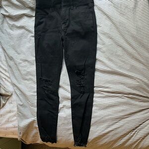 American Eagle Black Ripped Skinny Jeans